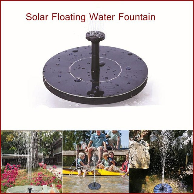 Round Solar Fountain Floating Water Fountain